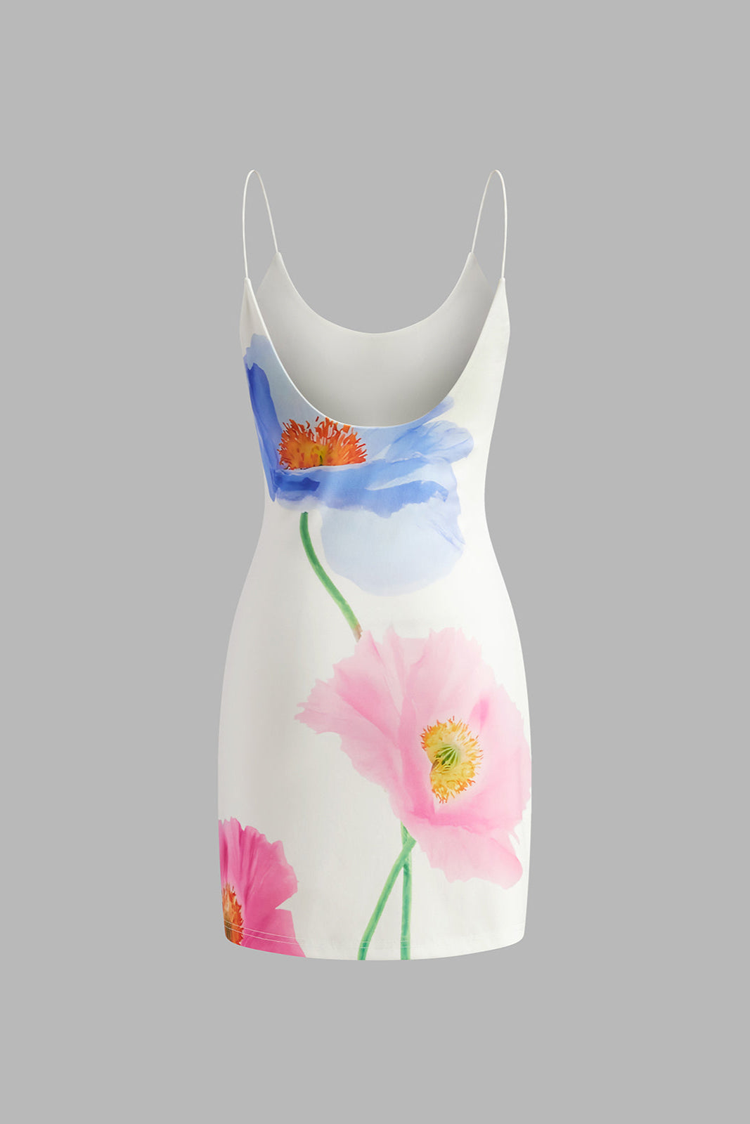 Amira | Krótka Sukienka Kwiatowa Bez Pleców