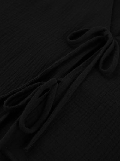 Meliora | Bawełnowy Zestaw Krótkich Spodenek z Długim Rękawem z Wiązaniem