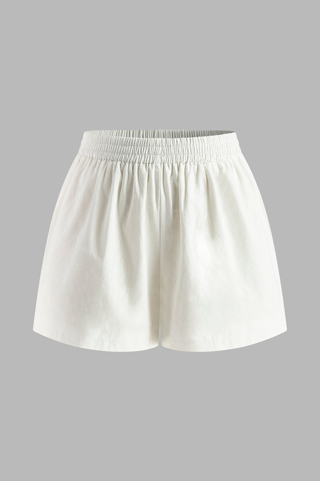 Amélien | Bawełnowy i lniany top na ramiączkach bez pleców z krótkimi spodniami