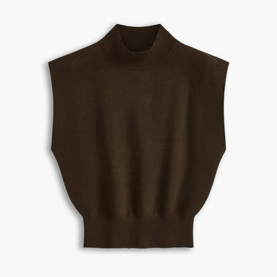 Tania | Sweter kamizelka w jednolitym kolorze