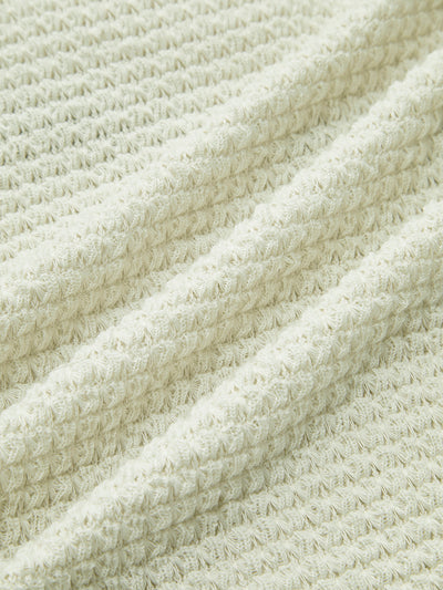 Taisia | Gładki Sweter Waffle Slim