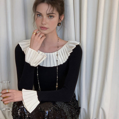 Illvienne | Bluzka pleciona w kolorze blokowym