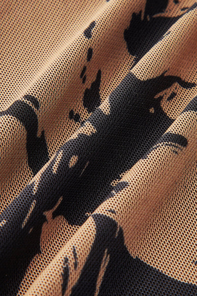 Maeve | Boho Wydrukowana Sukienka Maxi z Dekoltem Cowl