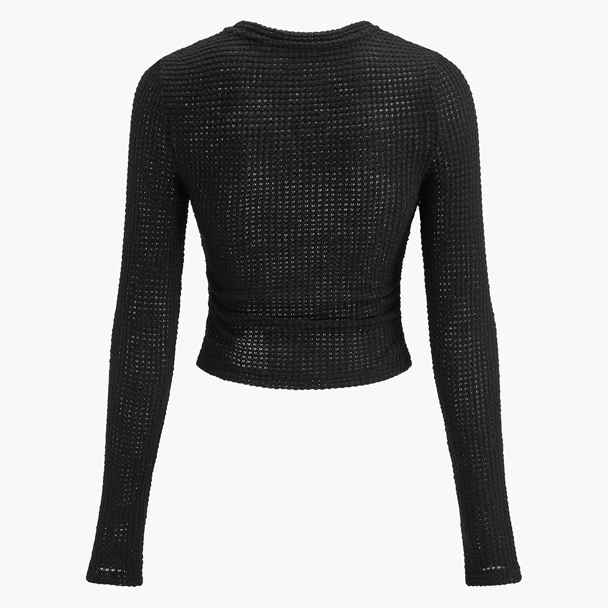 Taisia | Gładki Sweter Waffle Slim