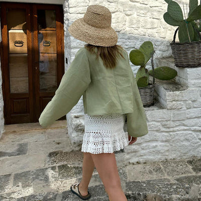 Evania | Oversized Bluzka z Długim Rękawem i Wiązaniem z Przodu