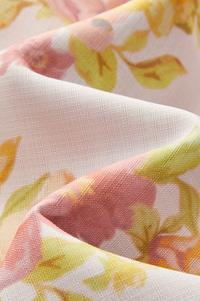 Athena | Sukienka Mini bez Rękawów z Kwiatowym Wzorem