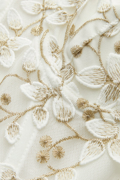 Cevana | Kwiatowy półprzezroczysty top koronkowy