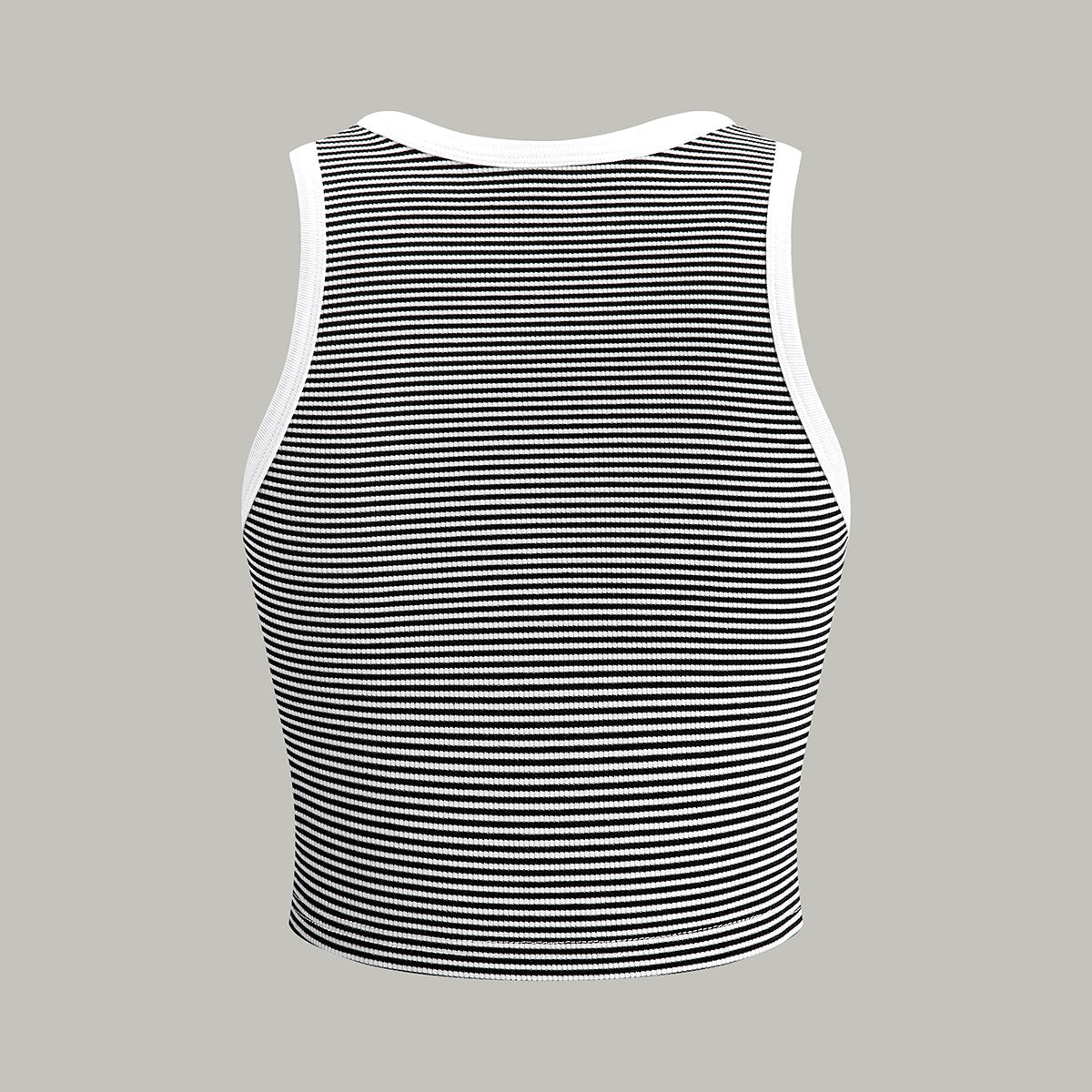 Soreya | Paski Top na Ramiączkach z Dekoltem Okrągłym