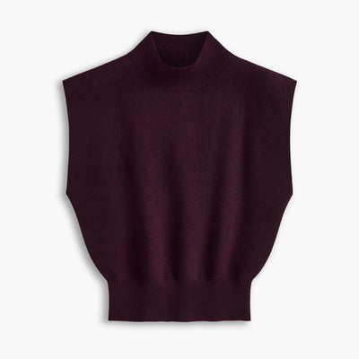 Tania | Sweter kamizelka w jednolitym kolorze