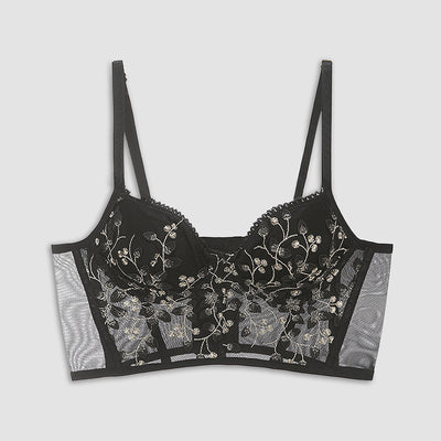 Cevana | Kwiatowy półprzezroczysty top koronkowy