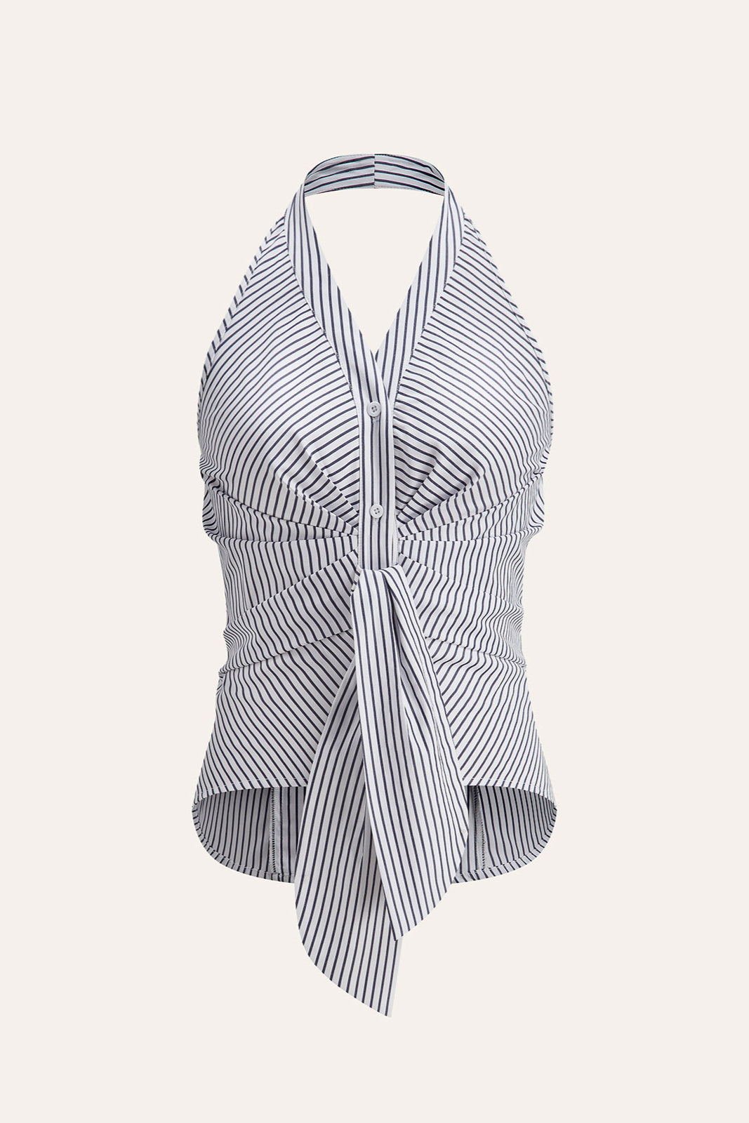 Danna | Paski Halter Tie Top