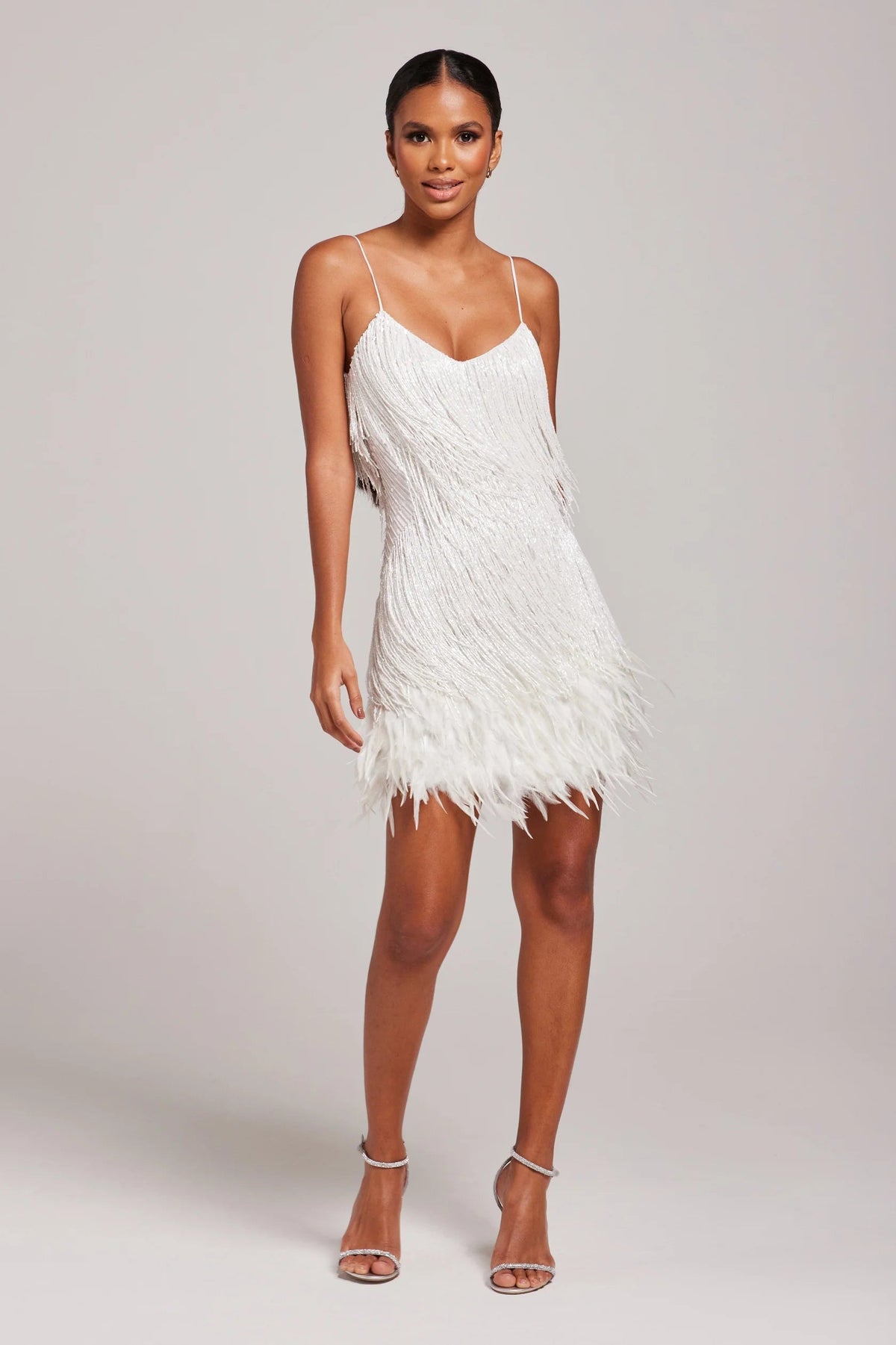 Margaret | Women’s Cocktail Dress with Fringe Feathers