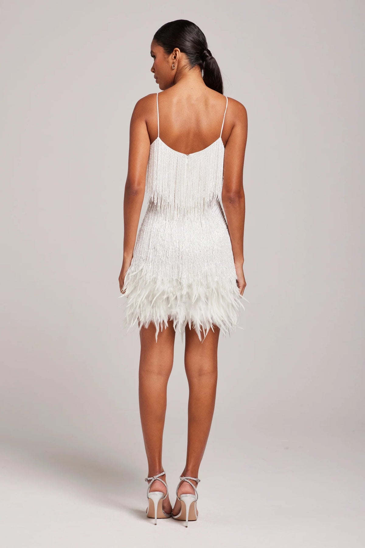Margaret | Women’s Cocktail Dress with Fringe Feathers