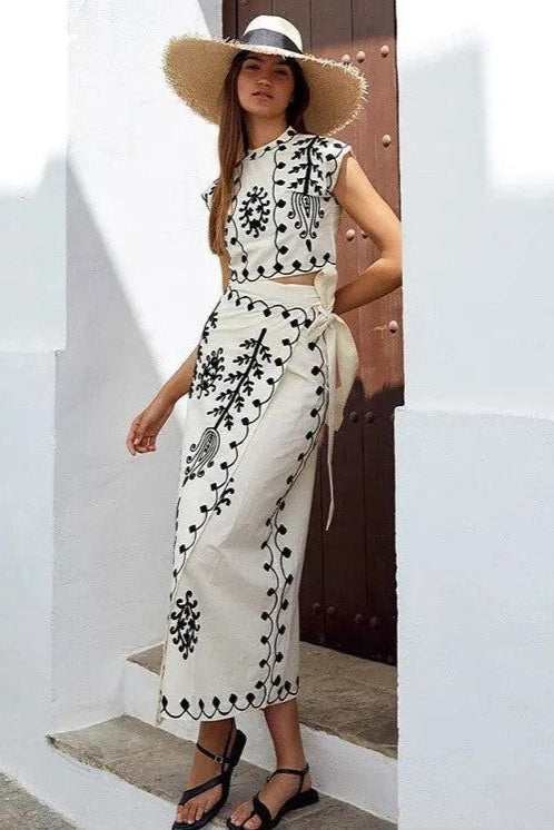 Camilla | Zestaw topu i spódnicy