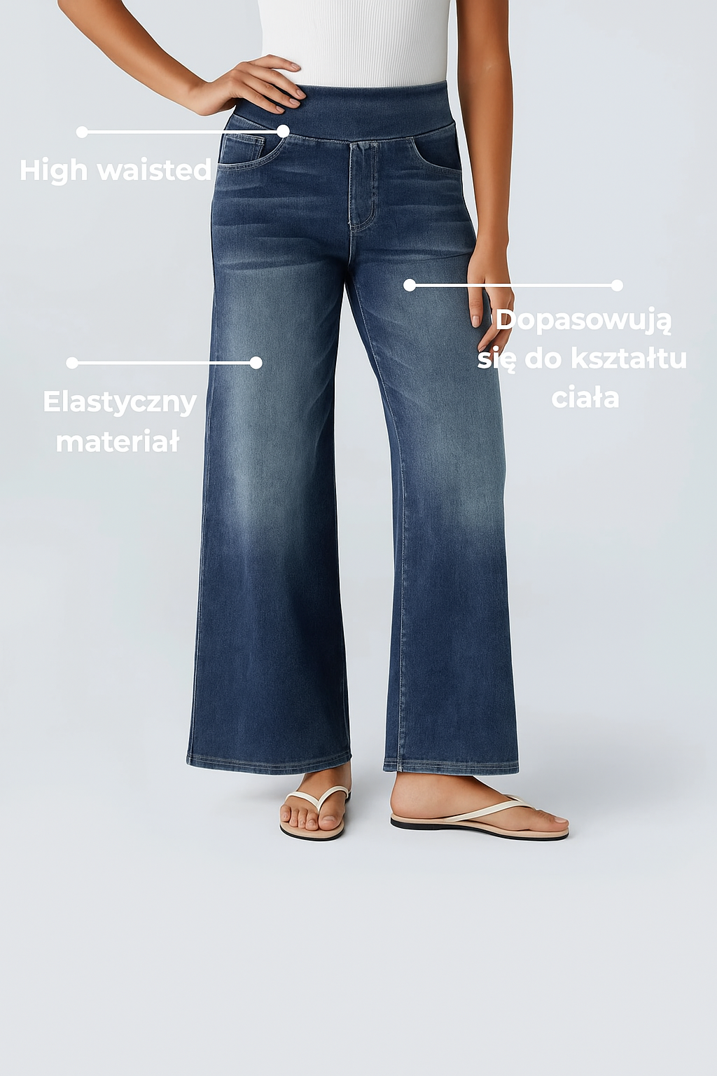 Elsa | Wygodne i elastyczne spodnie z wysokim stanem