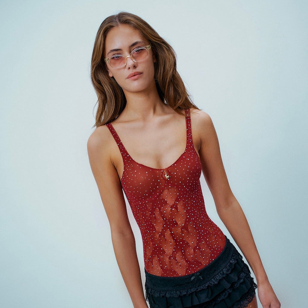 Orelie | Body Damskie Dolphin Bordeaux