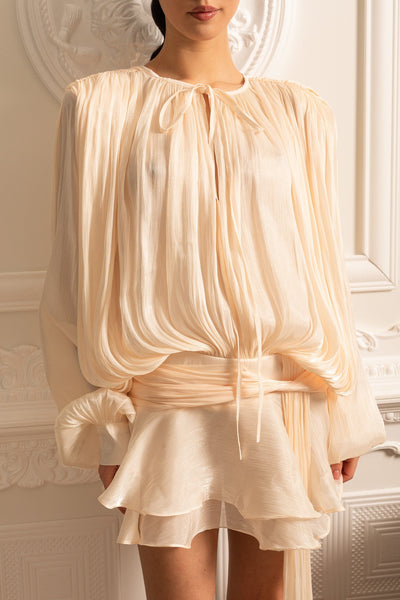 Karin | Sukienka z długim rękawem w stylu drapowanym