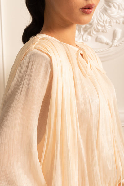 Karin | Sukienka z długim rękawem w stylu drapowanym