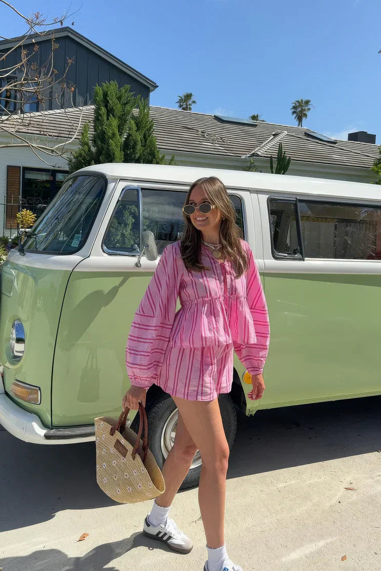 Grażyna | Letni komplet w paski