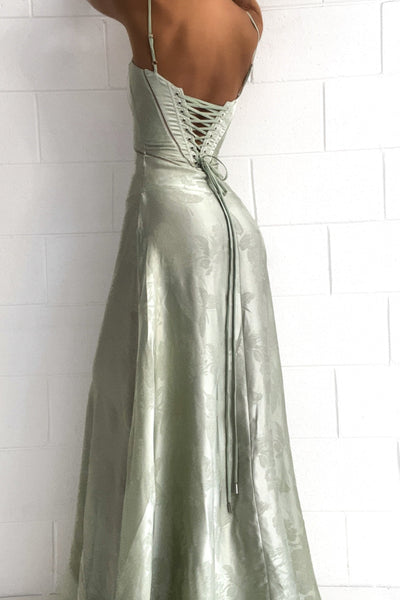 Nova | Sukienka Maxi Pistacjowa