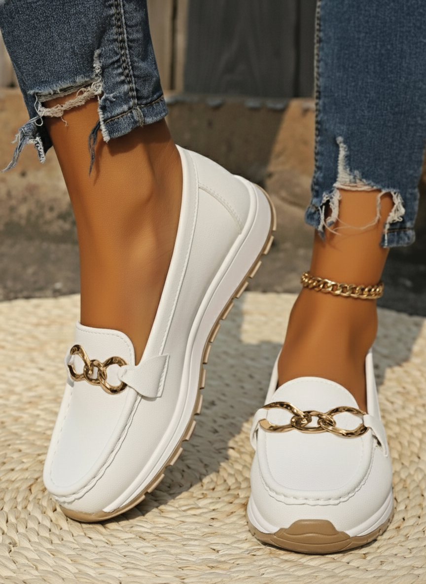 Ellie - Flat Buckle Loafers