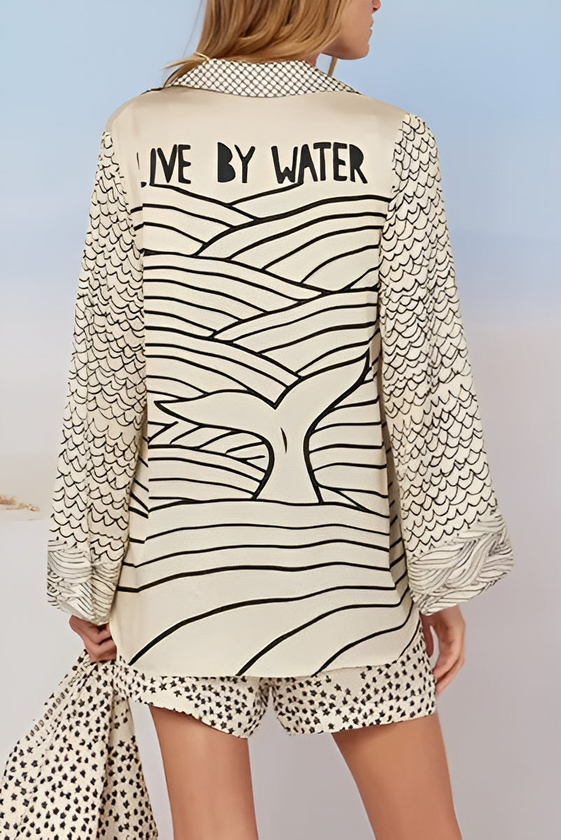 Fotini | Szorty Satynowe Live By Water