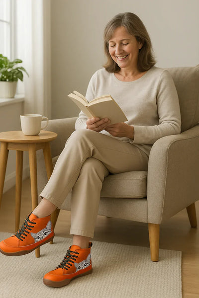 Fenna | Leather Ankle Shoes for Cat Lovers