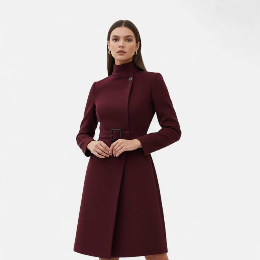 Eliaro Moda | Women's Winter Dress High Neck Asymmetrical