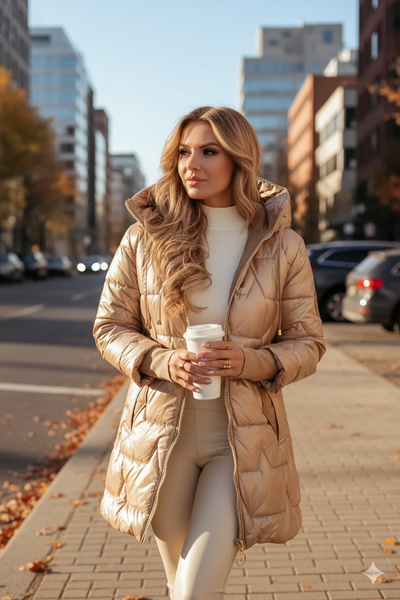 Lina | Long, Warm Padded Jacket with Generous Hood