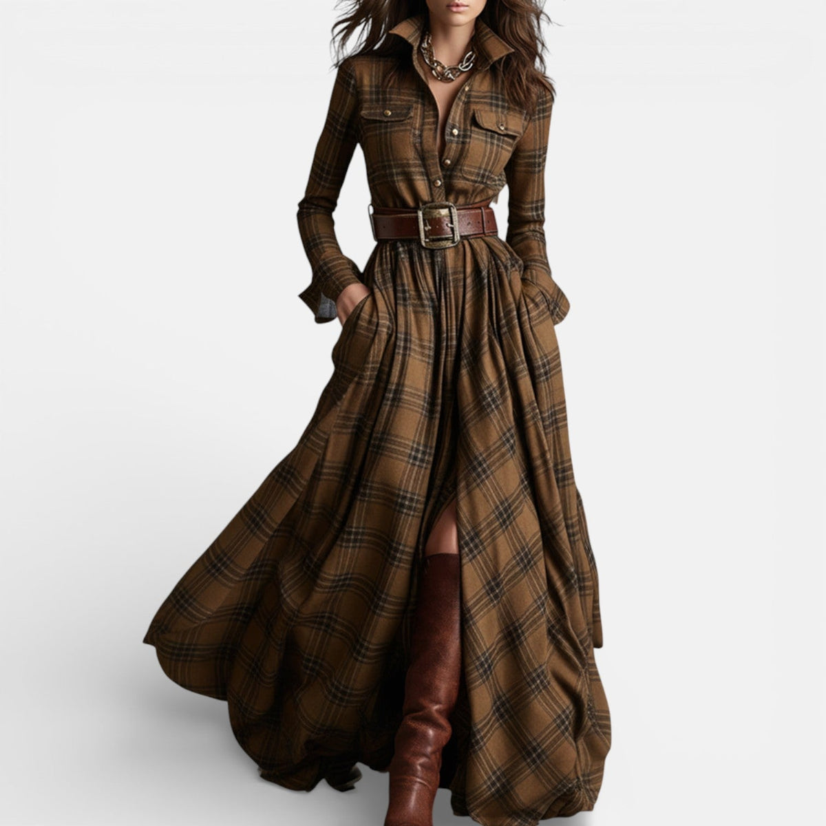 Scarlett | Belted Shirt Dress