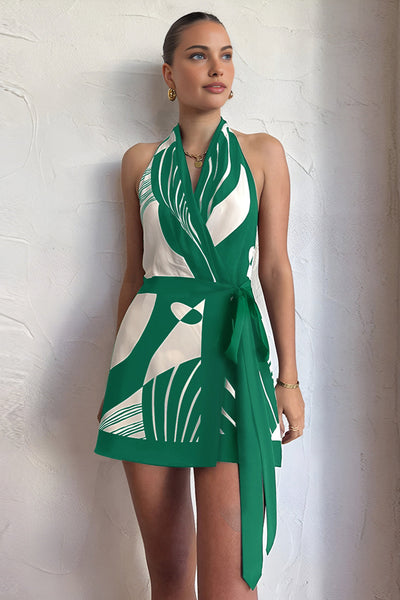 Ilaria | Mini sukienka z halterem i paskiem