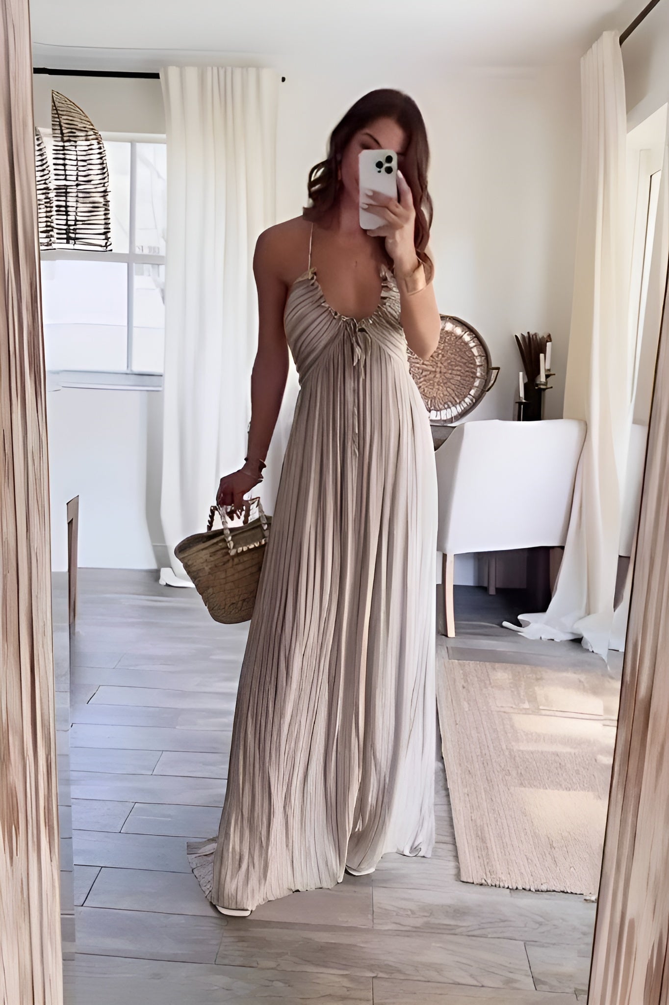 Zayla | Elegancka Maxi Sukienka Plisowana