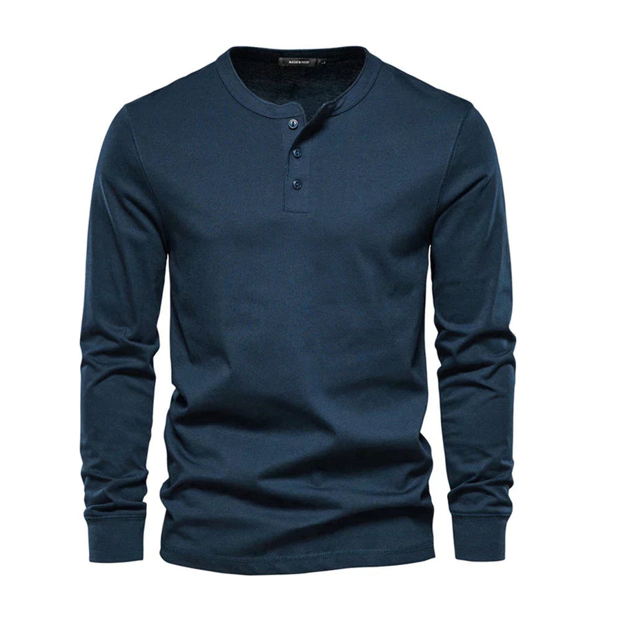 Long Sleeve Henley T-Shirt for Men – For Training & Everyday Wear