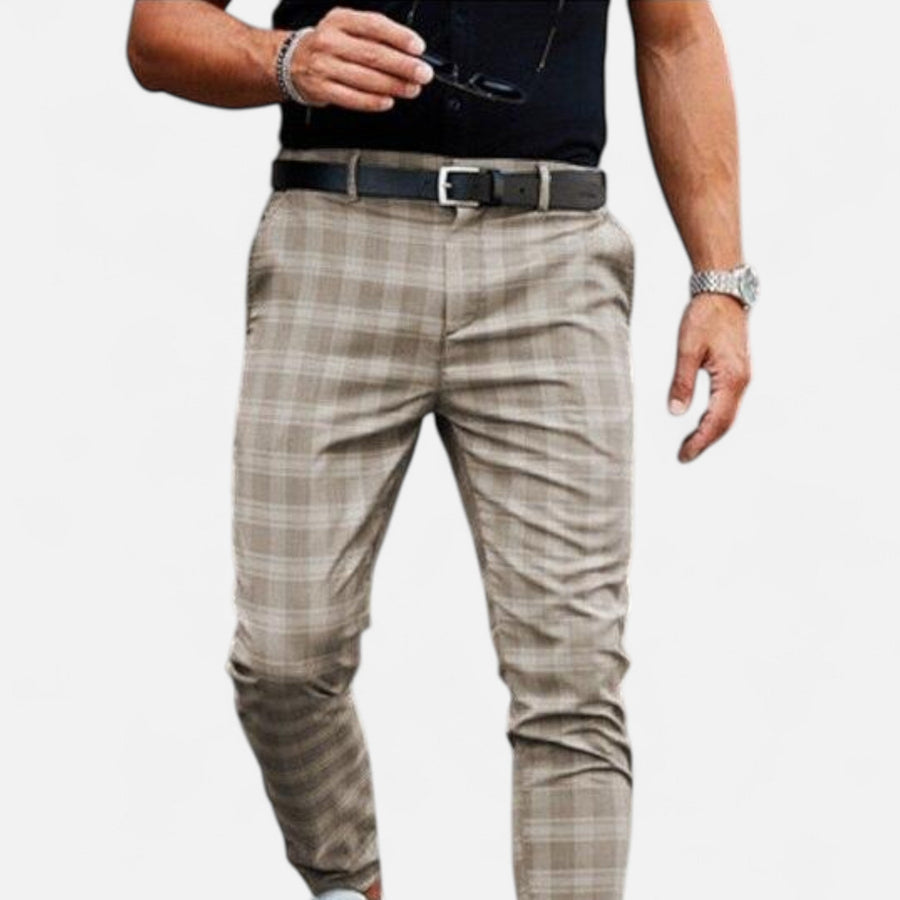 Men’s Checkered Chino Trousers