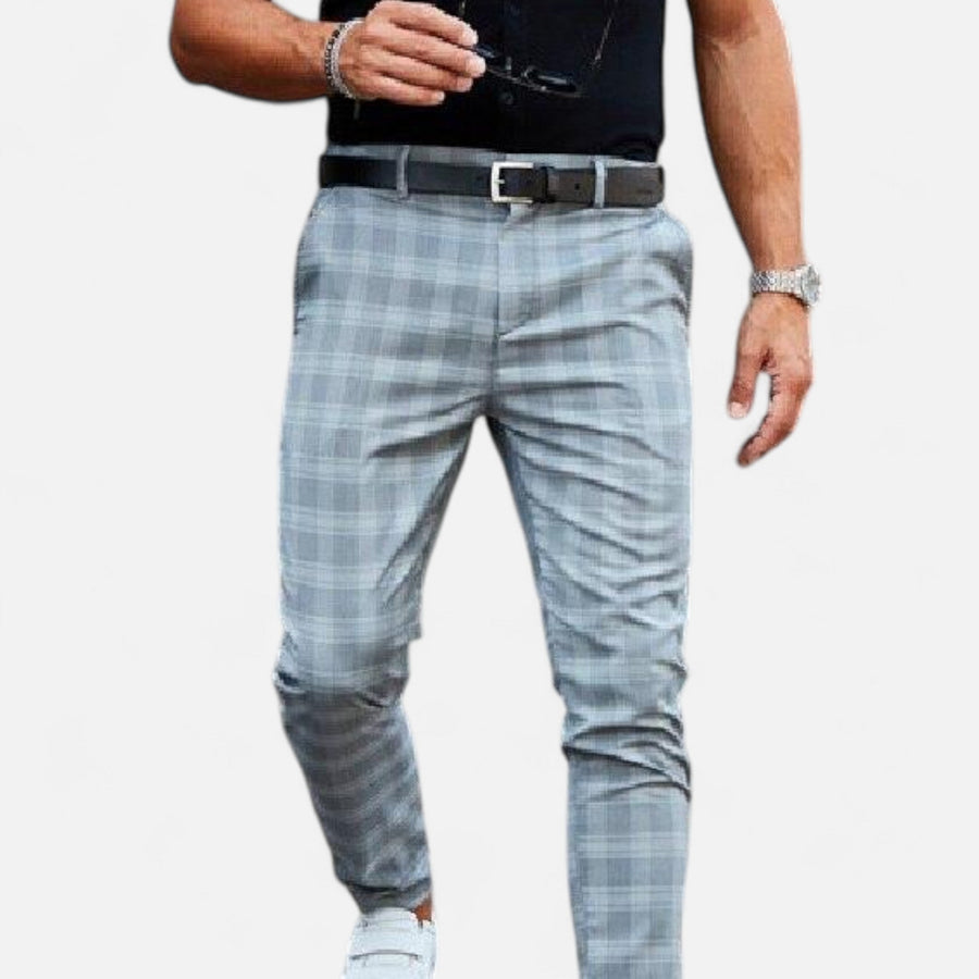 Men’s Checkered Chino Trousers