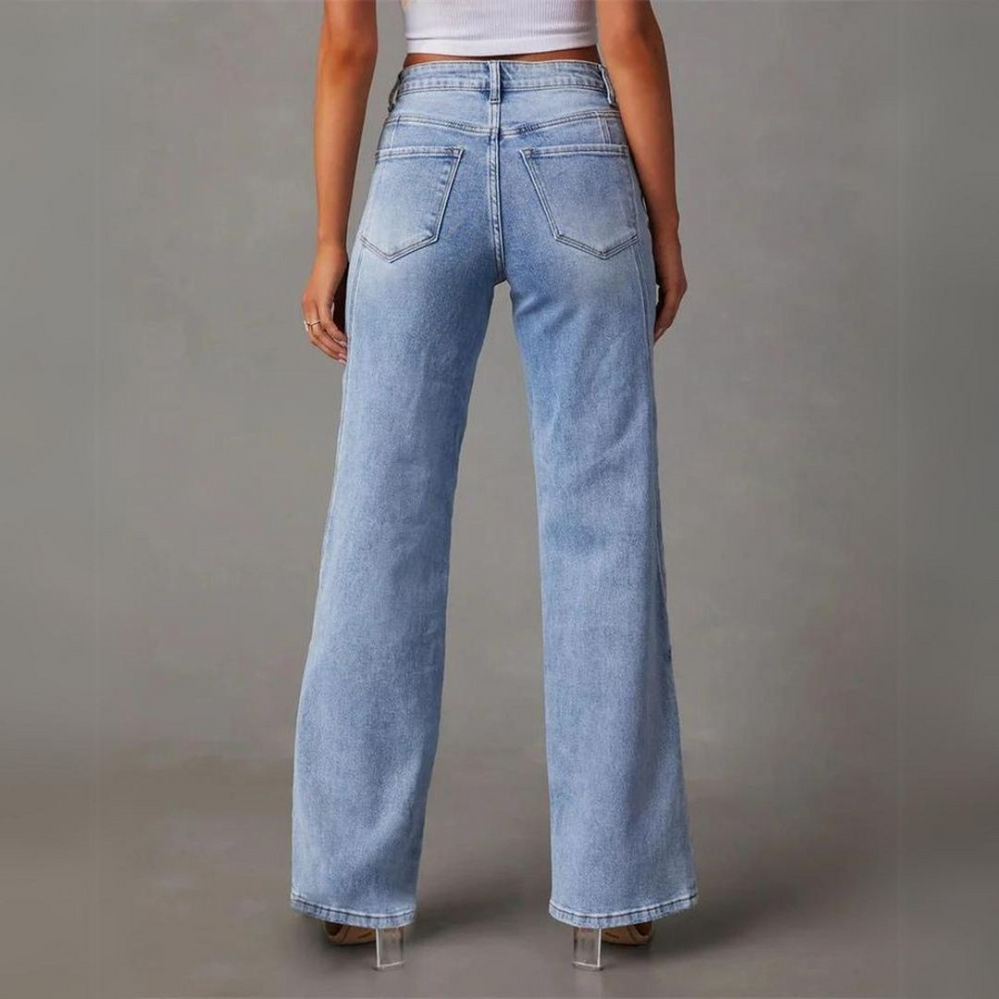 Olivia - High Waisted Wide Leg Jeans