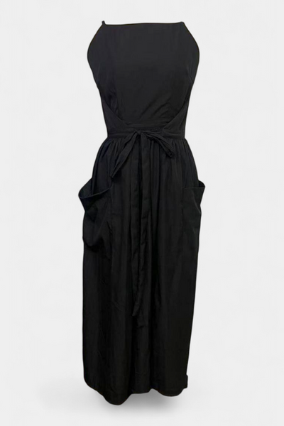 Alina | Dezi Długa Sukienka Bez Ramiączek z Regulowanymi Sznurkami Bocznie