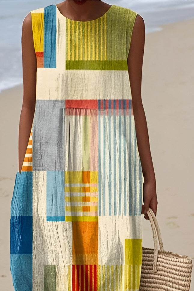 Poppy | Nowoczesna sukienka patchworkowa