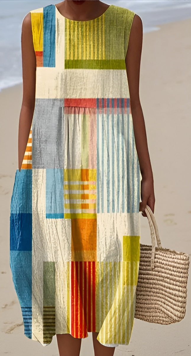 Poppy | Nowoczesna sukienka patchworkowa