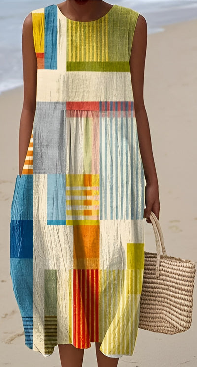 Poppy | Nowoczesna sukienka patchworkowa