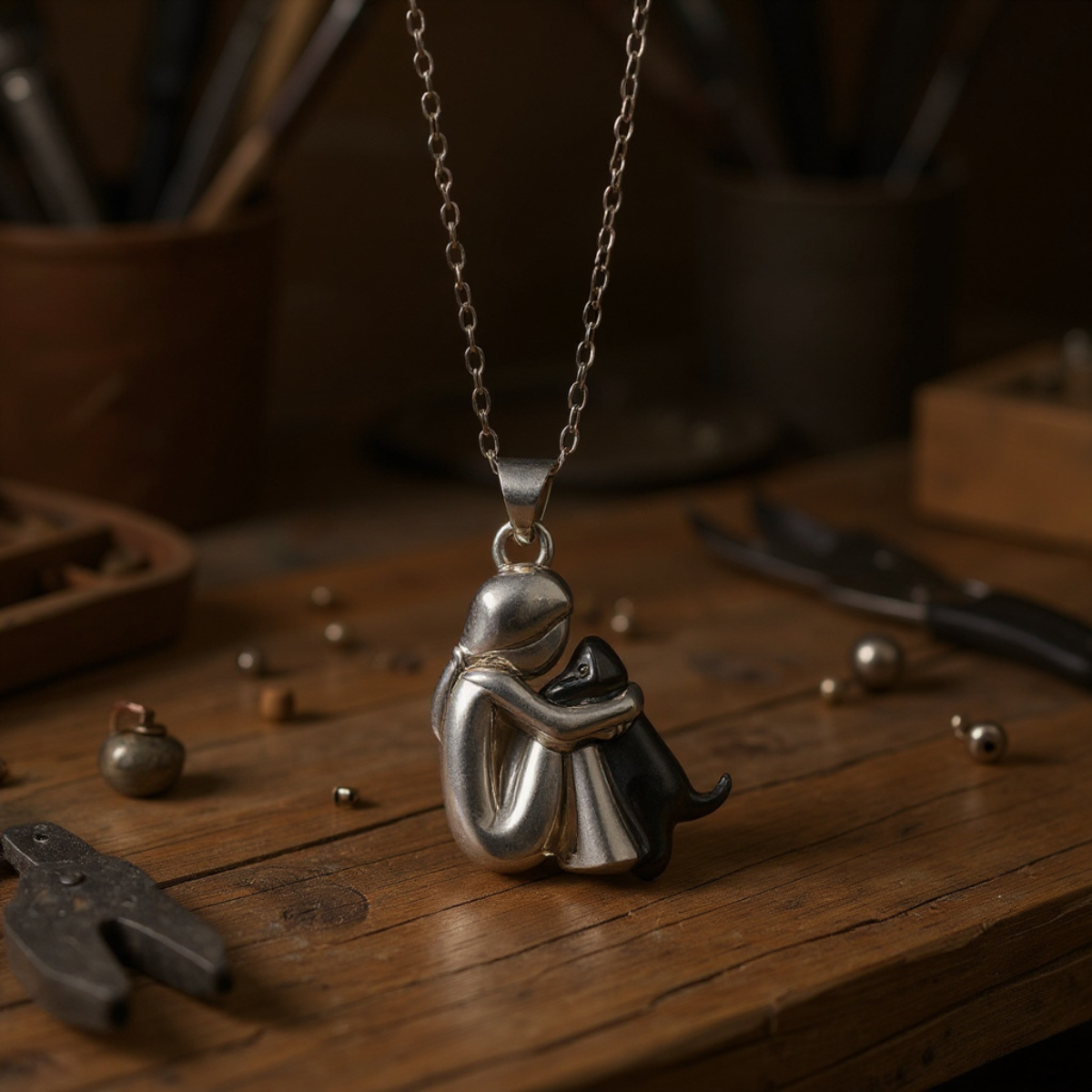 Hug Pendant Necklace