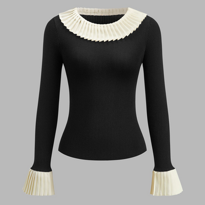 Illvienne | Bluzka pleciona w kolorze blokowym