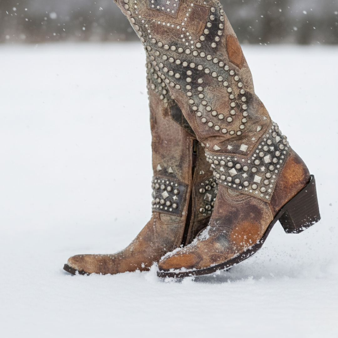 Kate | Western Knee-High Boots