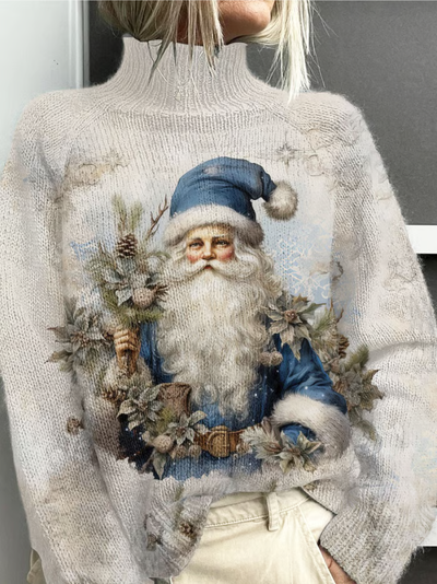 Lina - Christmas Sweater with Vintage Santa