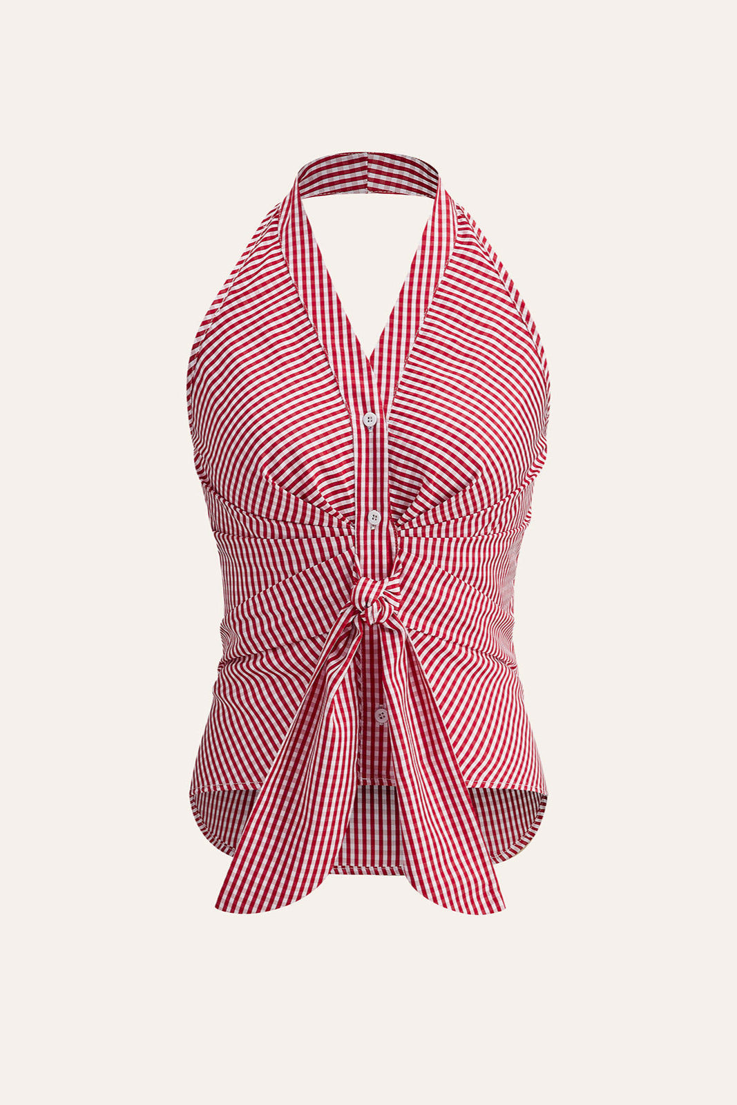 Danna | Paski Halter Tie Top