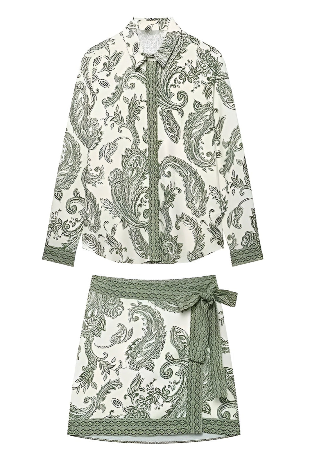 Inaya | Zestaw spódnicy lnianej Blend Into Leaves