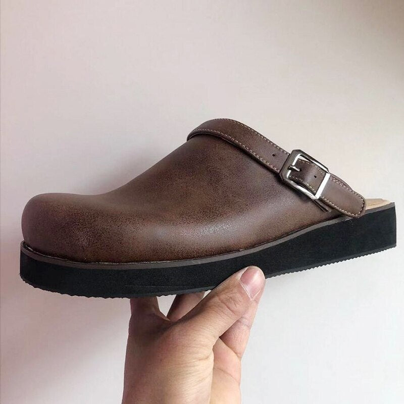 Orion | Leather Orthopedic Vintage Clogs
