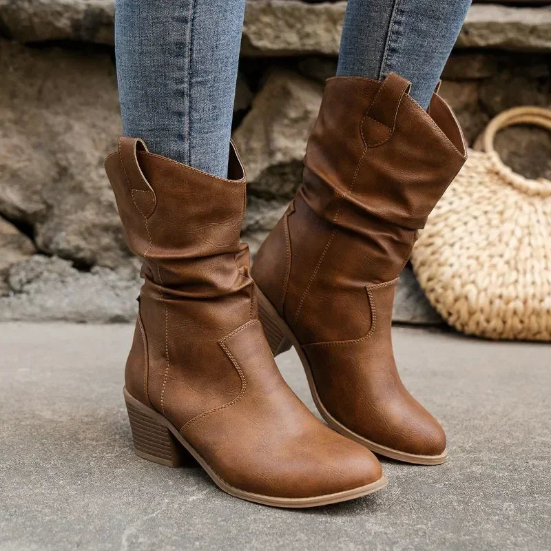 Rosie | Classic Mid-Calf Western Boots