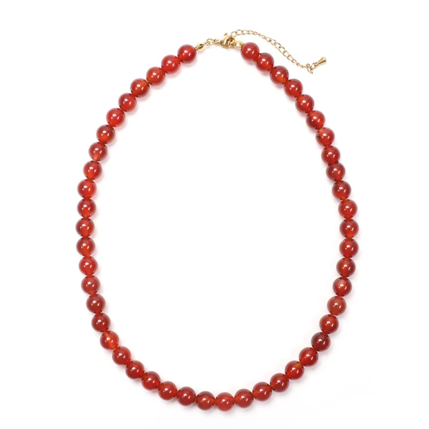 Stylowy naszyjnik z czerwonego agatu