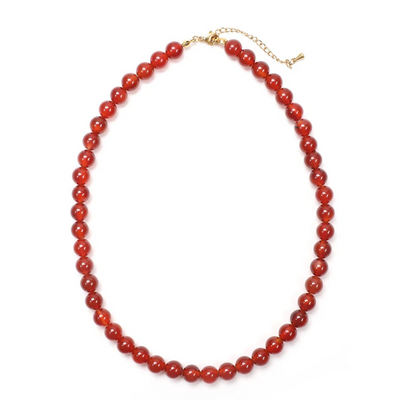 Stylowy naszyjnik z czerwonego agatu